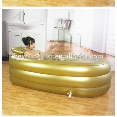 Hot Sale high quality gold spa tub inflatable bath tub for adult with backrest