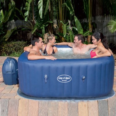 Square Shape Lay-Z-Spa Hawaii Airjet Inflatable Massage Spa pool china manufacturer