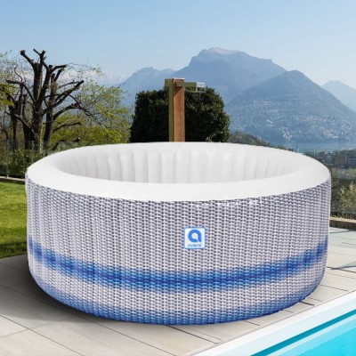 Stocked Avenli Rattan SPA Pool Round 6 Person Inflatable Hot Tub For Sale