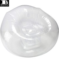 transparent PVC inflatable blochair for outdoor & outdoor durable plastic bean bag lazy sofa chair furniture