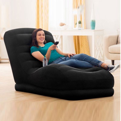 Anti-puncture Bottom Intex 68595 flocked inflatable relax sofa lounge outdoor indoor use