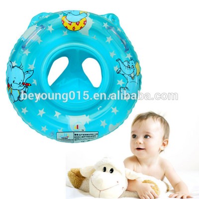 Soft Environmental Health PVC Inflatable Baby Child Swimming Seat Double Handle Thicken Float Ring Raft Chair Pool Swiming Toy