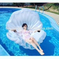 2016 new design transparent inflatable shell water pool float lounge+inflatable floating lounge+floating mattress