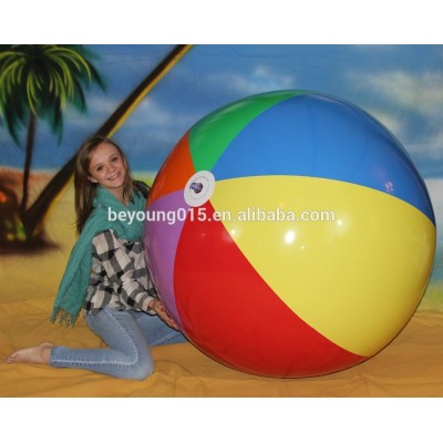 Heavy Duty Glossy Vinyl 60" jumbo Inflatable 7 Color Beach Ball