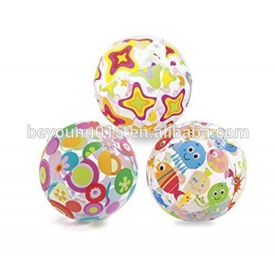 customize intex lively print inflatable vinyl beach ball for sell