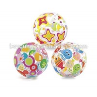 customize intex lively print inflatable vinyl beach ball for sell