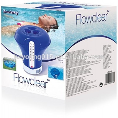 7.3" Chemical Dispenser Floater and Thermometer Combo for Swimming Pools