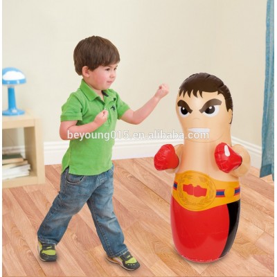 New design Intex kids boys girls inflatable 3 D bubble blow up bag boxing punching bag