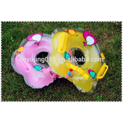 Inflatable Neck Ring Infant baby Swimming Neck Float Ring Safety Adjustable Baby Swimming Blue Pink