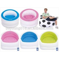 flocked pvc round inflatable sofa chair/inflatable armchair